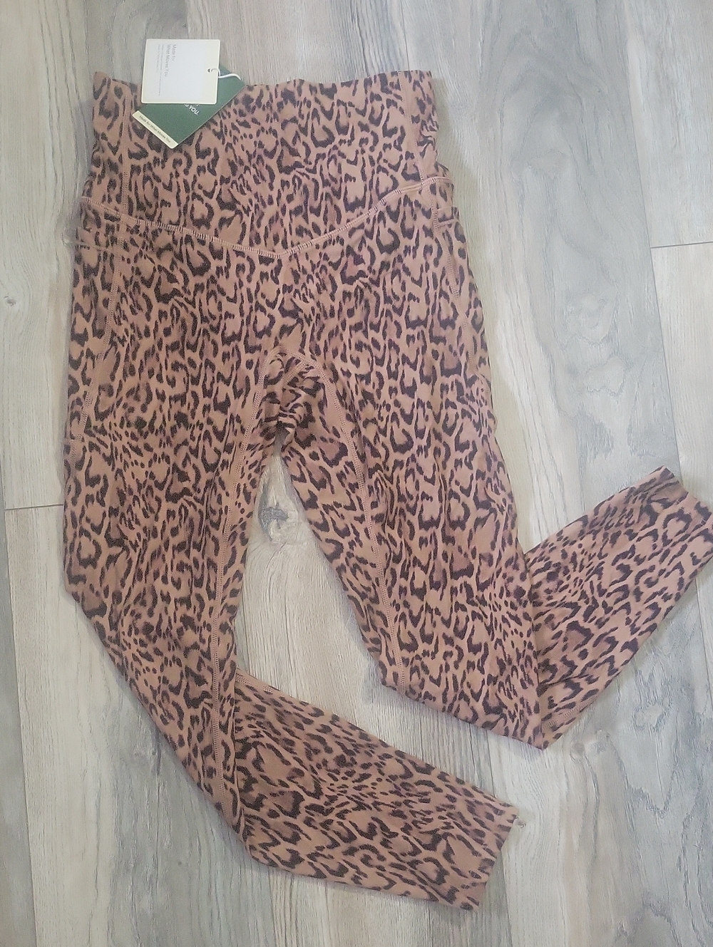 HALARA Brown Leopard Print High-Waist Leggings NWT SIZE SMALL